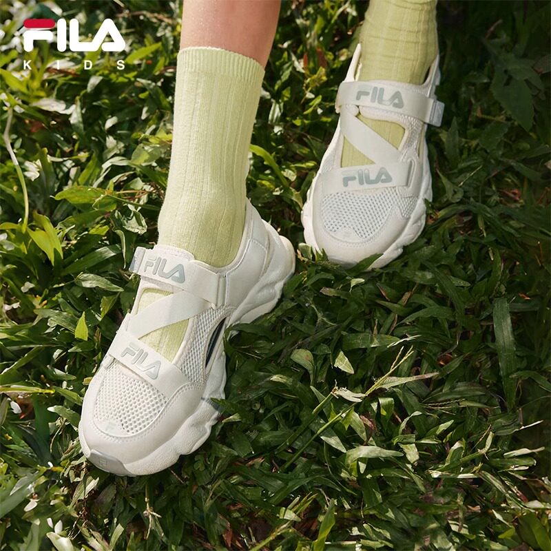 FILA KIDS斐乐童鞋儿童凉鞋夏季款男女大童包头魔术贴休闲蕨