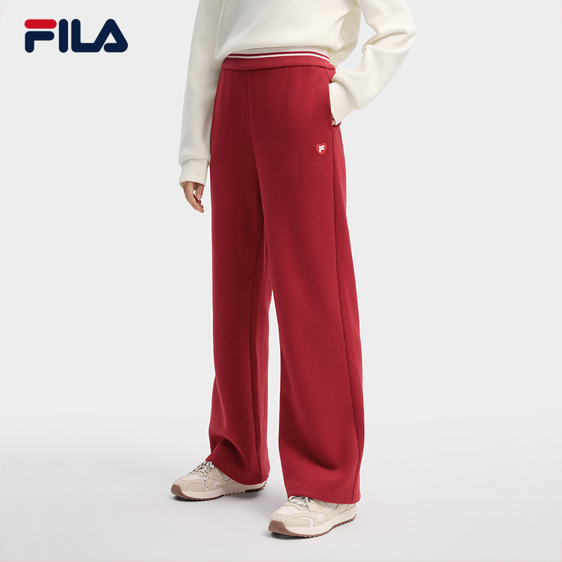 FILA马上起飞斐乐官方女士针织长裤2026春新年款裤子舒适阔腿裤,女装/女士精品,卫裤,淘宝优惠券,粉丝福利购,淘宝优惠卷