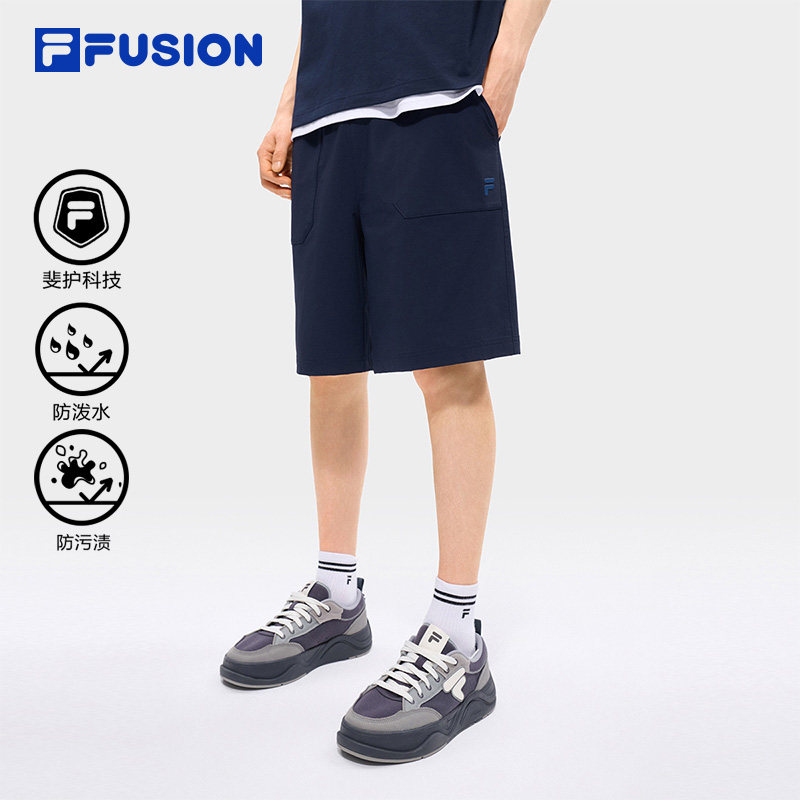 章昊同系列FILA FUSION斐乐潮牌五分裤男2026夏新款休