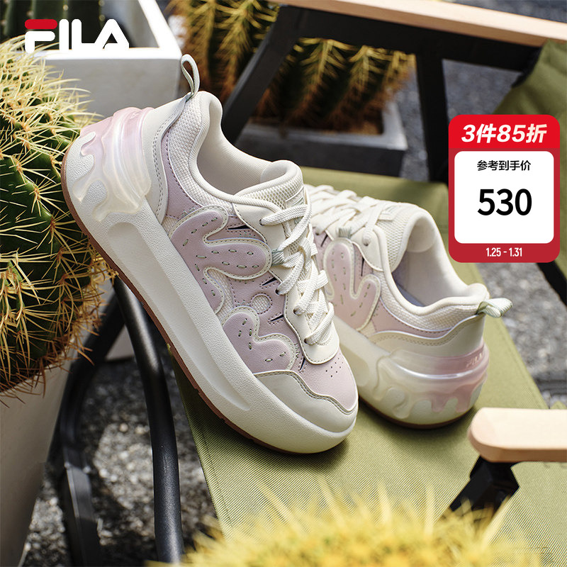 仙人掌|FILA 斐乐官方女CACTI 摩登板鞋厚底面包时尚休闲运动鞋,运动鞋new,板鞋,淘宝优惠券,粉丝福利购,淘宝优惠卷