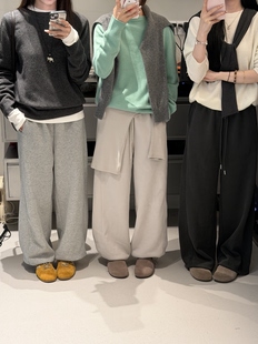 冬季新款UP ONE（ARISO)韩系简约抽绳卫裤加绒休闲裤 82763