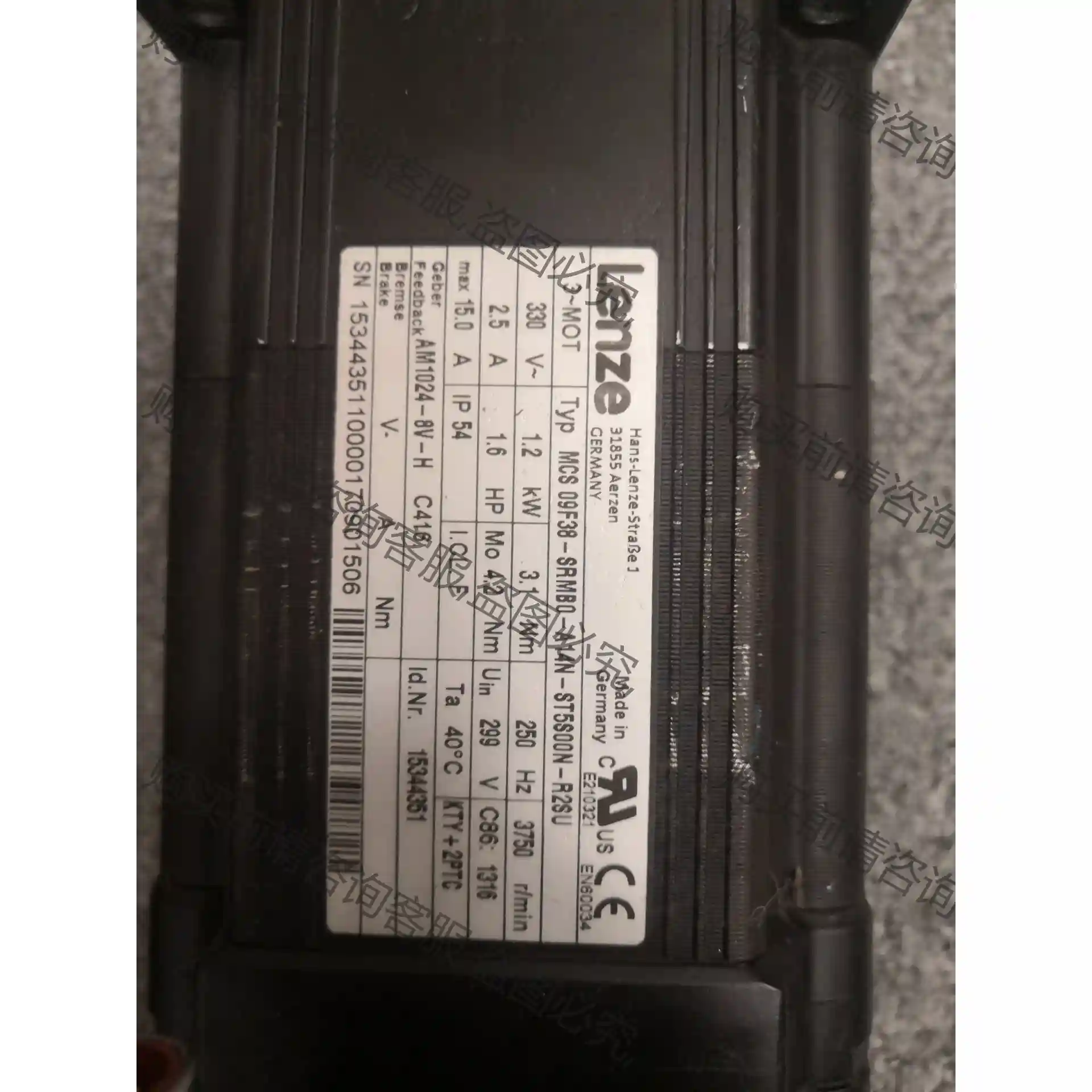 伦ci伺服电机，lenze，MCS 09F38 SRMB0功能 先议价 包上机好用