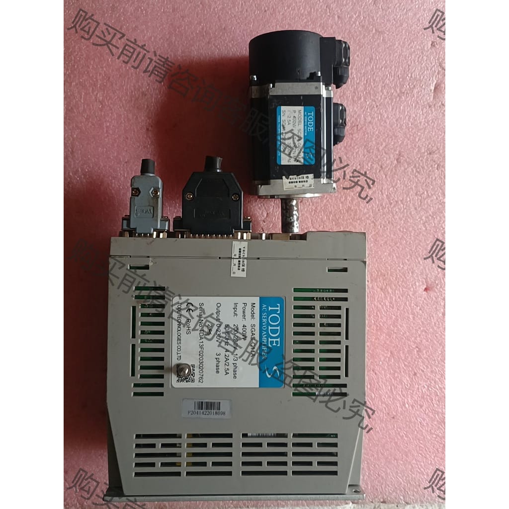 功能正常议价 拆机台湾TODE SCGA-04C11AB伺服驱动器加电机一