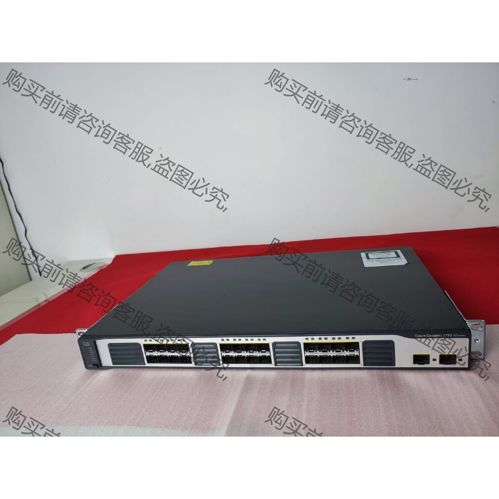 功能正常议价 思科 WS-C3750V2-24FS-S 成色如图实拍 包好