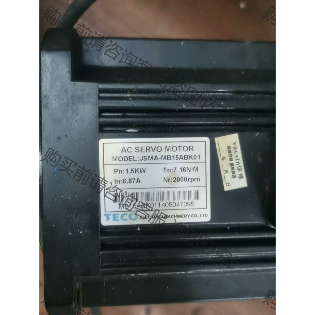 功能正常议价 东元伺服电机JSMA-MB15ABK01 1.5KW