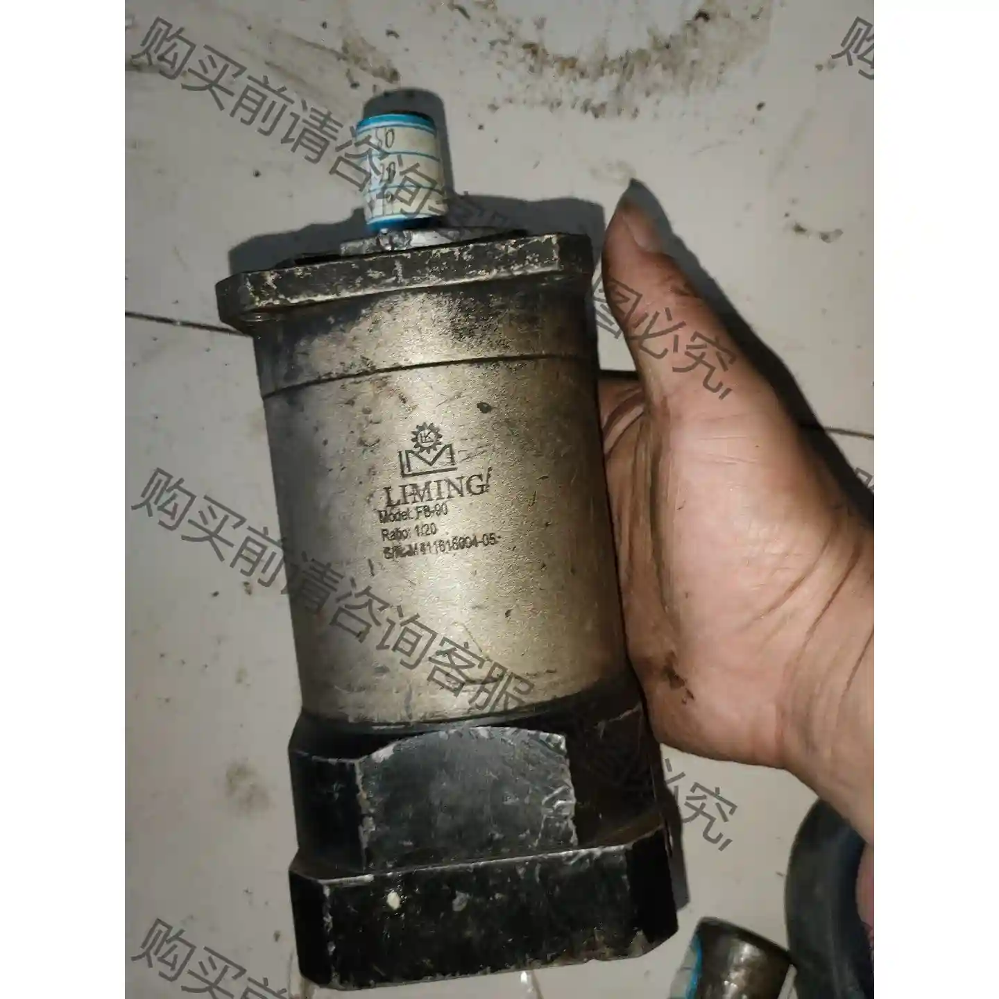 利茗80速比20行星减速机一台，成色一般，输入法兰90止口7 先议价