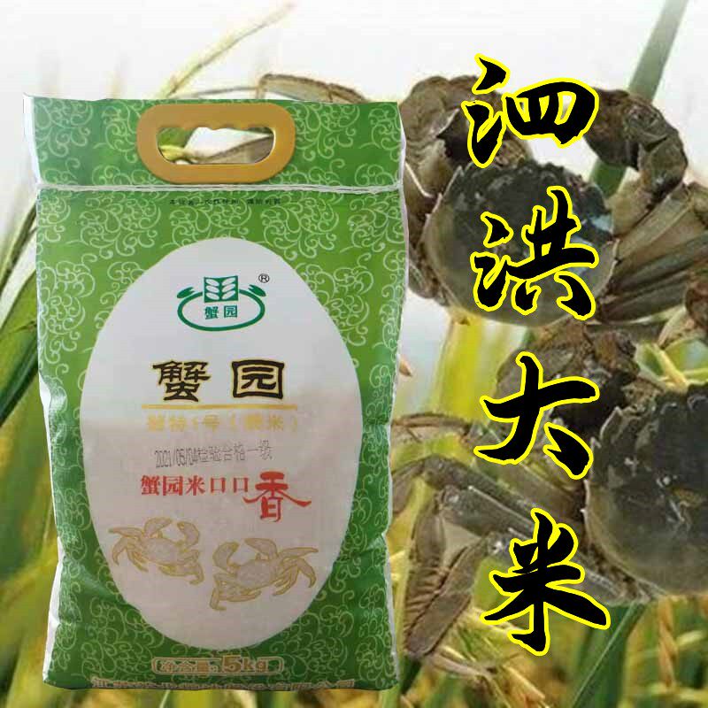 江苏大米南粳9108苏北泗洪大米蟹园大米5公斤口感软新鲜自然米香