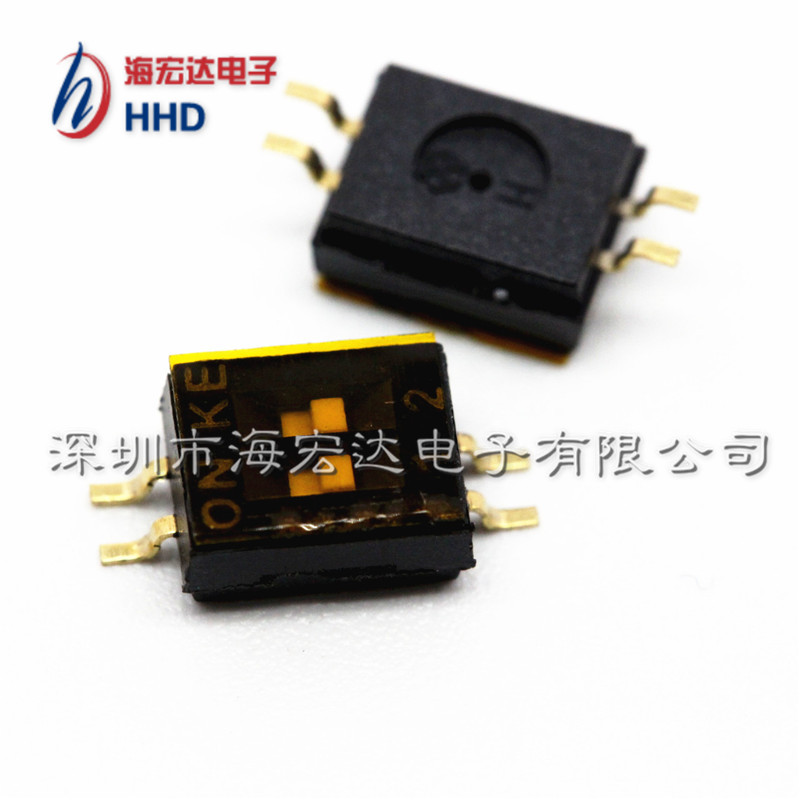 ¶Æ½ð1.27MM¼ä¾à 2λ 2P²¦Â뿪¹Ø DSHP02TSGER KE ÌùƬSMD±àÂ뿪¹Ø