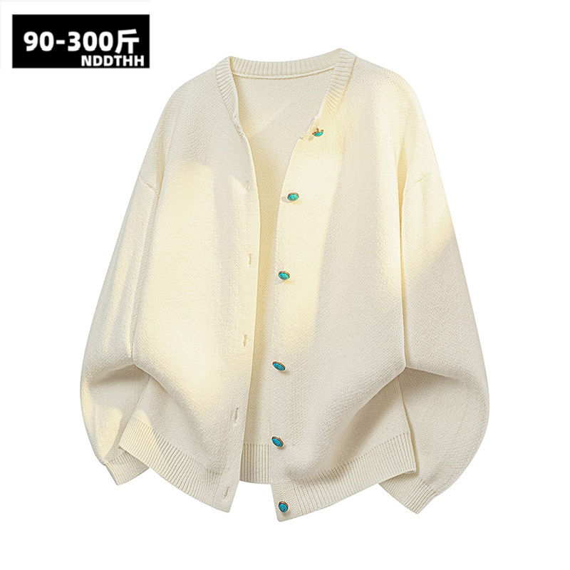 秋冬季纯色毛衣男宽松加绒加厚圆领加肥加大针织衫舒适休闲毛衫男