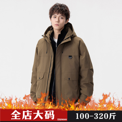 大码棉衣男款秋冬厚2025新款男士加肥加大宽松胖子男生棉服外套男