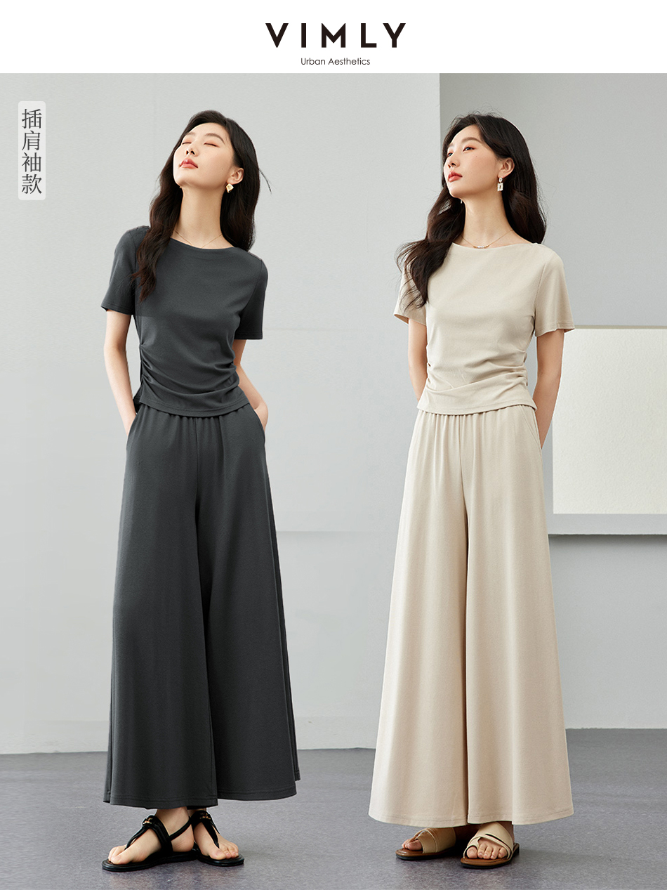 Vansiman summer dress with a complete set of casual suits, women's 2024 new summer giant skinny and flesh covering two-piece set