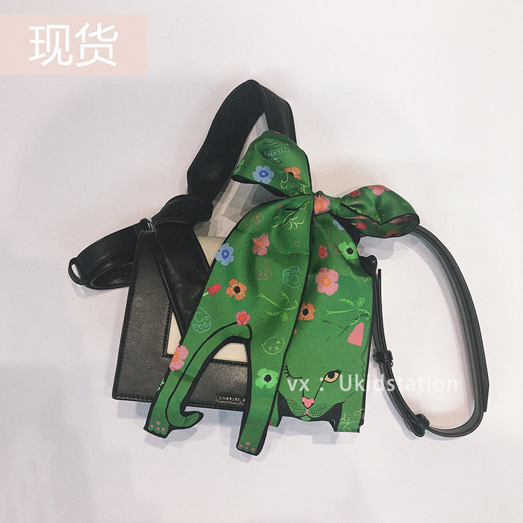 CLEO 다기능 동물 실크 스카프|가방 액세서리|머리띠 부모-자식 스타일