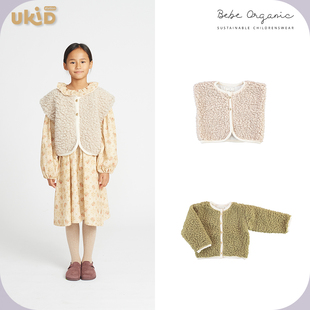 BEBE 秋冬新款 ORGANIC 童装 羊羔毛马甲外套 2023AW 现货