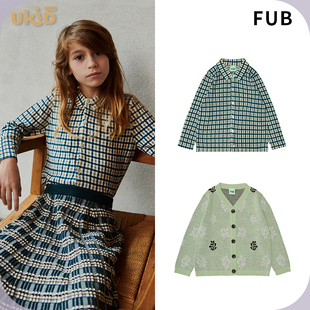 FUB 格纹毛衣开衫 2023AW 童装 秋冬新款 现货