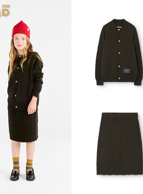 现货THE ANIMALS OBSERVATORY 25AW秋冬儿童装开衫毛衣针织半裙