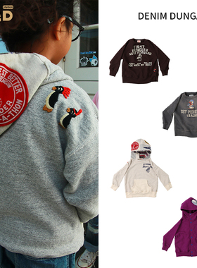 现货 DENIM DUNGAREE 2025aw 秋冬新款儿童装棕褐色卫衣