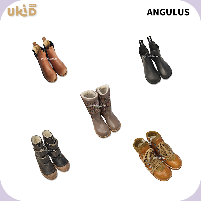 现货 ANGULUS 2023AW 秋冬新款童鞋 靴子皮靴