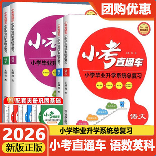 浙江2026版开源小考直通车小学毕业升学系统总复习语文数学英语科学人教版教科版六年级小升初真题模拟测试卷题复习资料小学升初中