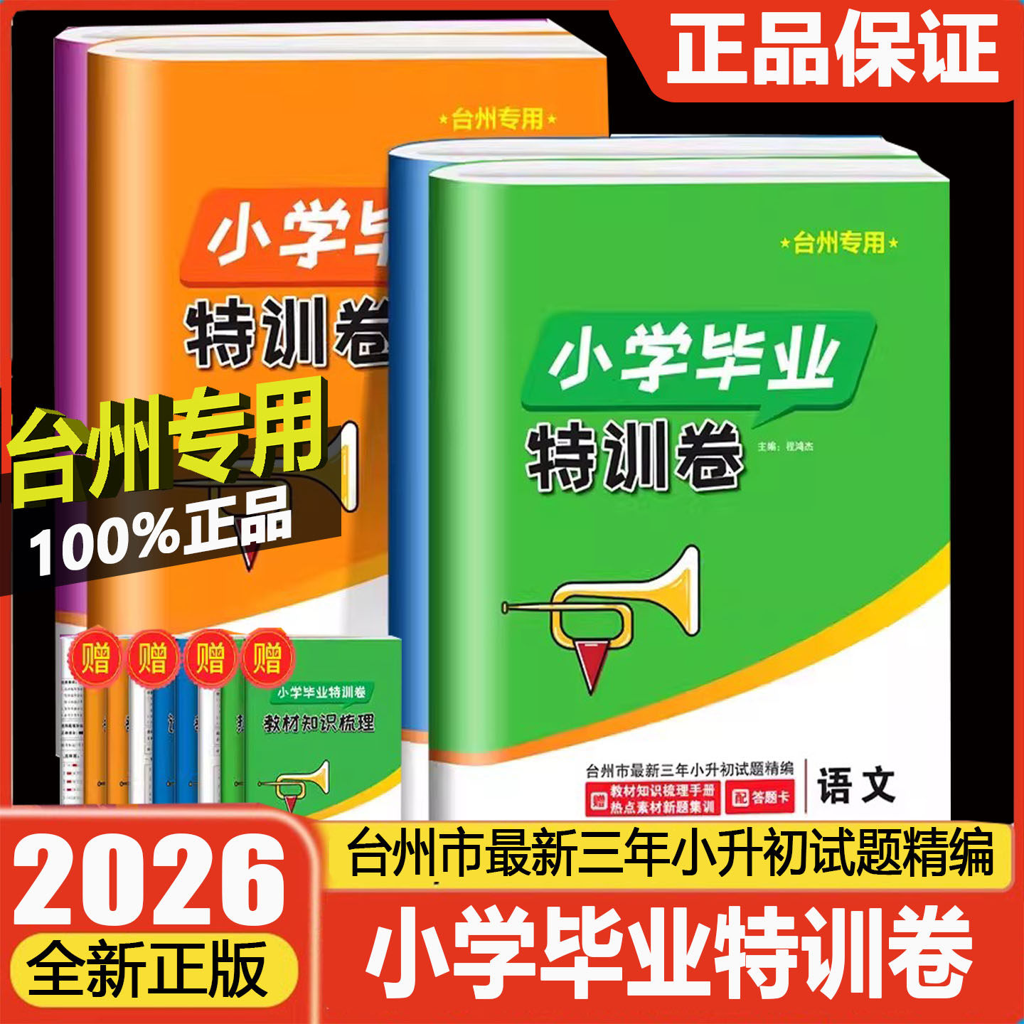 【台州专用】2026新版小学毕业特训卷小升初分班考试卷语文数学英语科学任选 小学生六6年级升初中毕业特训试卷考前总复习资料书