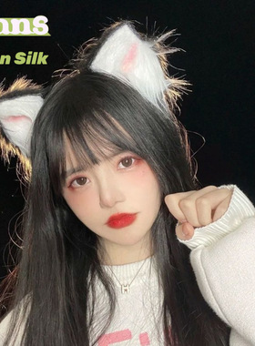 猫耳朵发夹仿真兽耳狐狸耳猫咪头饰可爱毛绒发箍发饰扮演头箍
