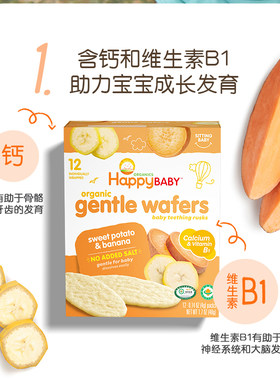 海淘美国禧贝米饼辅食 婴儿宝宝零食磨牙棒手指饼干 12袋/盒