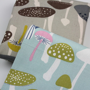 蘑菇 台湾产日韩手工布艺烫金布料进口纯棉加厚 民族风 包邮 88元