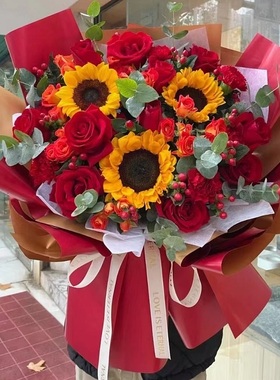 三明市鲜花店专人送货生日红玫瑰束1梅列永安将乐大田县建宁