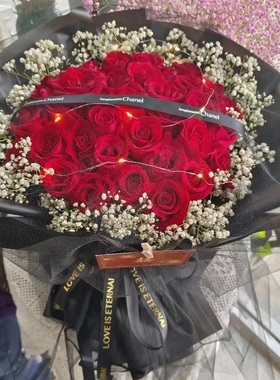 重庆市鲜花店专人送货生日红玫瑰束1荣昌梁平城口丰都垫江县