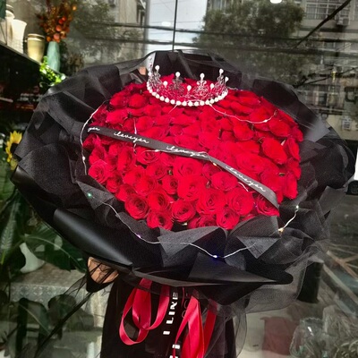 鄂尔多斯市鲜花店生日束表白红粉玫瑰平时东胜区准格尔鄂托克前旗