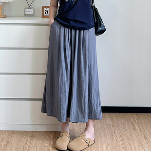 女装 薄款 COCO微胖大码 2025夏季 女 韩版 200斤高腰垂感显瘦休闲裤