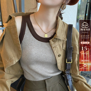 针织背心女装内搭2026夏秋季新款设计感遮副乳打底小吊带上衣外穿