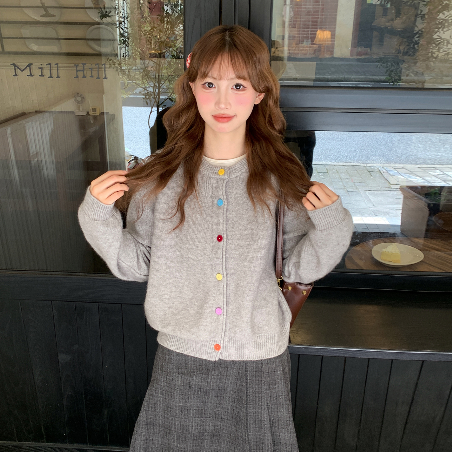 【韩系氛围感针织外套】甜美佰搭
