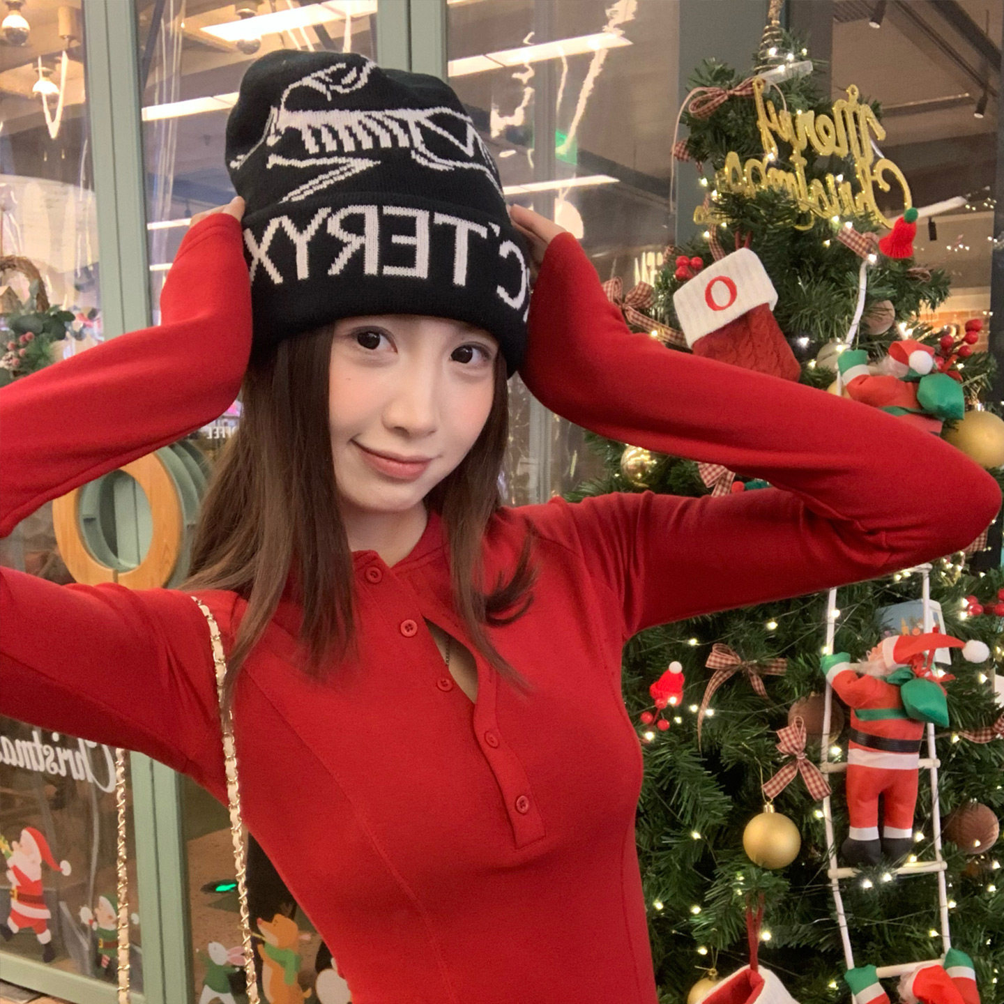 龙妹家红色加绒加厚打底衫女保暖内搭2026冬新款修身长袖T恤上衣