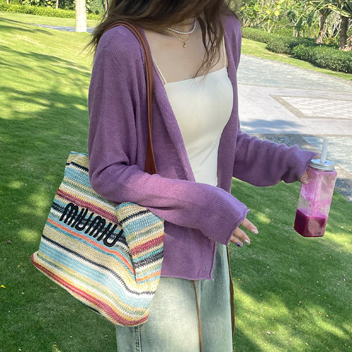 春夏季新款百搭针织开衫女上衣