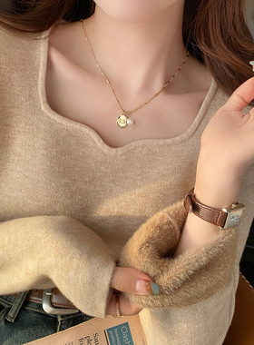 加绒打底衫女秋冬季外穿高级感加厚毛衣内搭2025新款低领保暖上衣