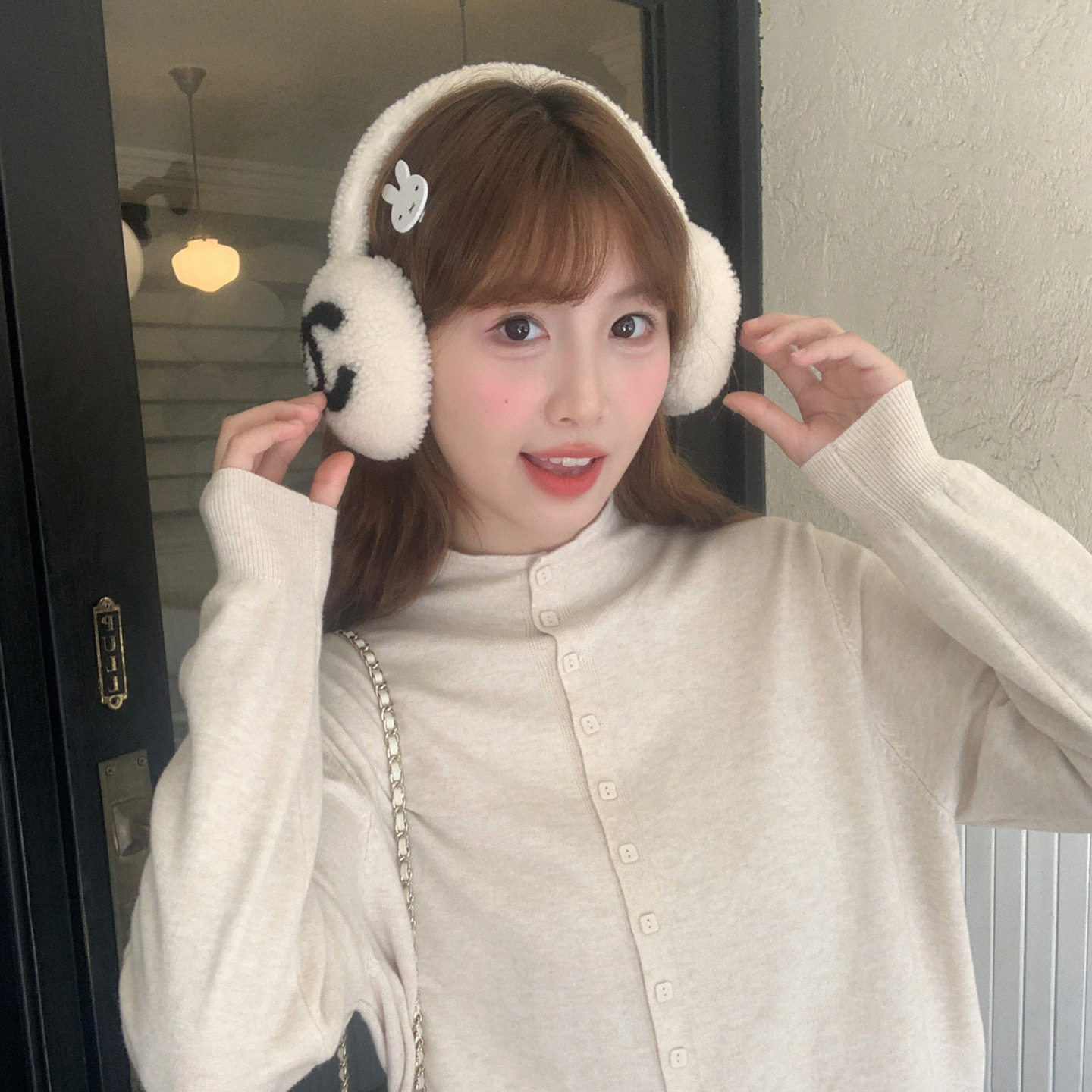 秋冬新款针织开衫保暖外套女上衣