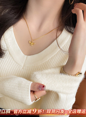 白色加绒加厚V领打底衫女2026春秋季新款毛衣内搭高级感针织上衣