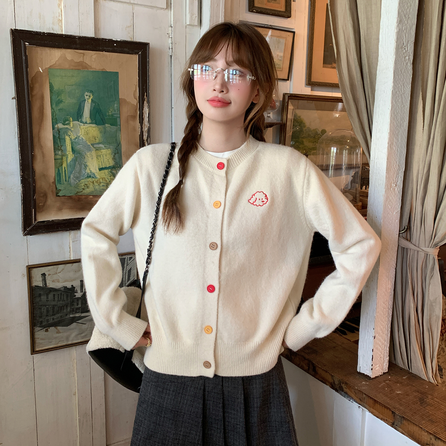 【甜美风针织开衫外套】软糯超甜