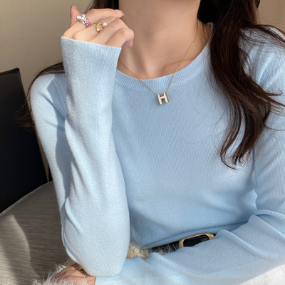 圆领高级感内搭针织衫女