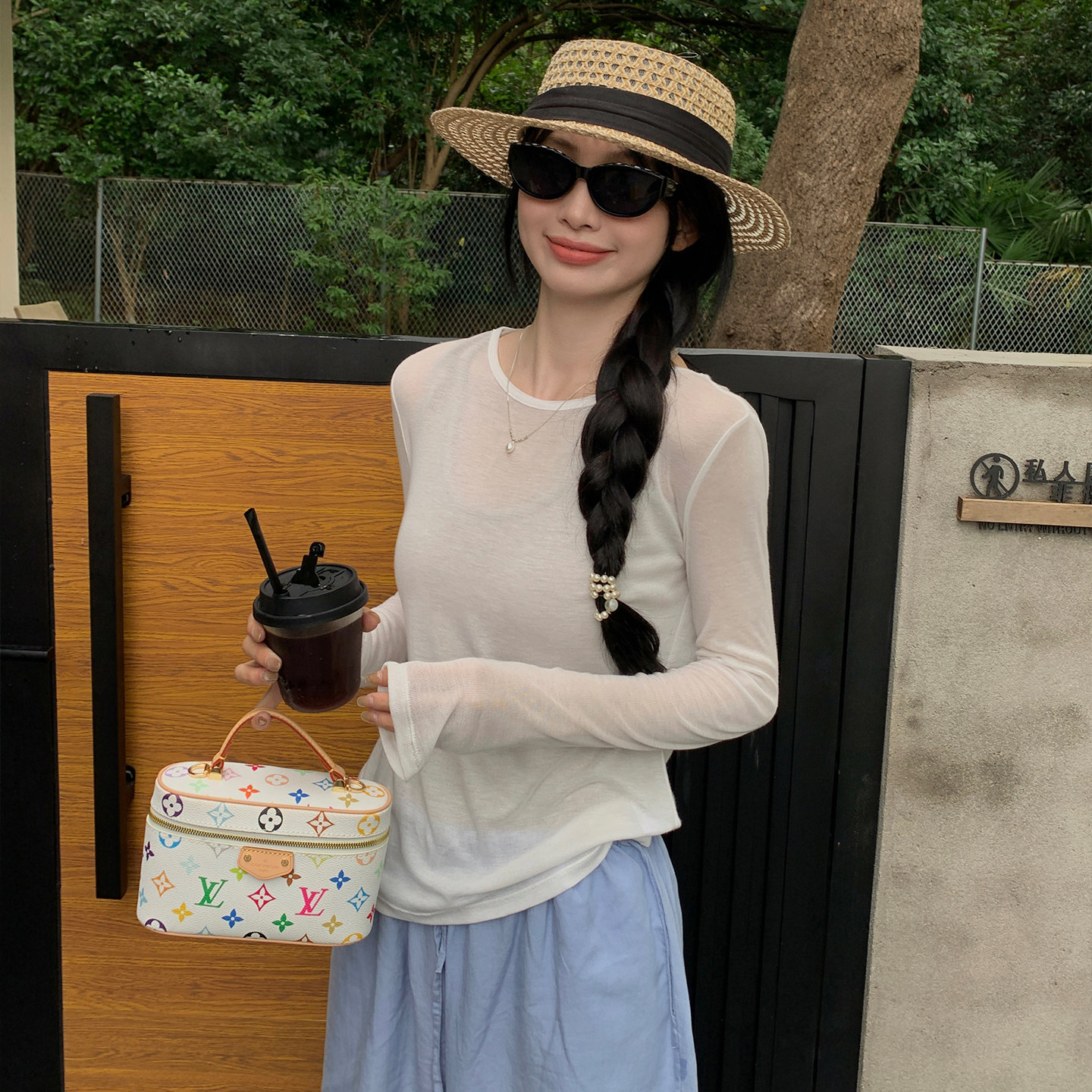 【凉感莱赛尔】薄款防晒长袖T恤图片