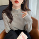 软糯毛衣高级感长袖 新款 上衣 女内搭2026秋季 条纹半高领针织打底衫