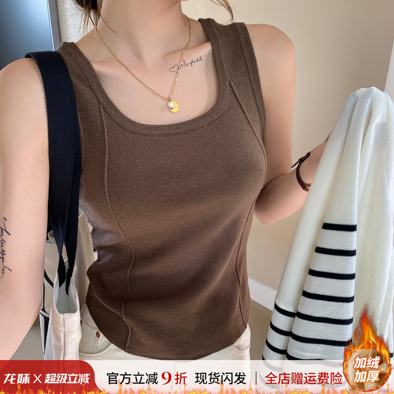 甜美休闲纯色吊带背心女