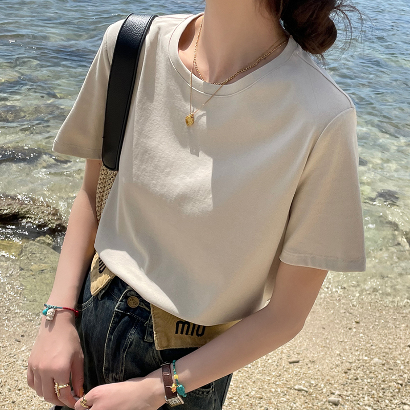 【赠送运费险】纯色宽松短袖T恤