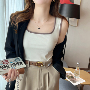 吊带背心女西装内搭工字打底上衣宽肩带夏外穿遮副乳无袖大码胖mm