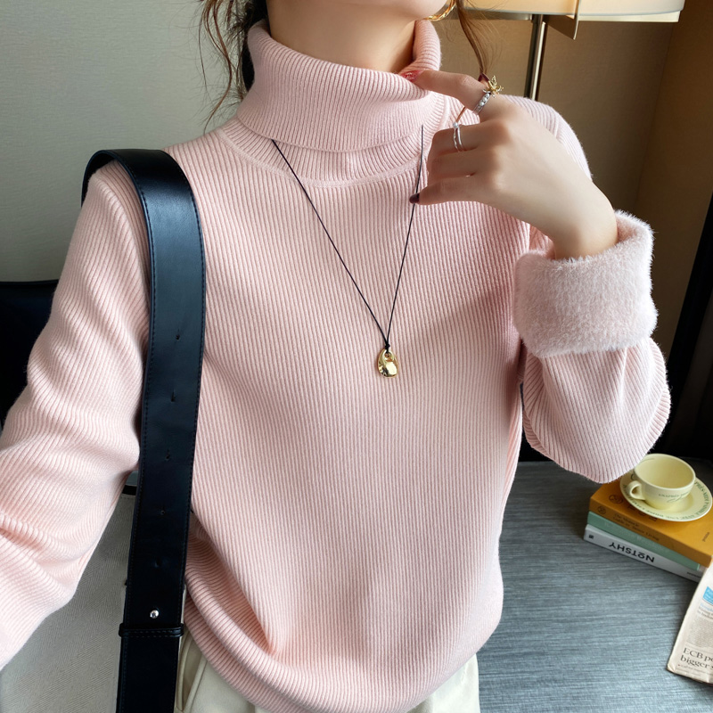 堆堆领针织毛衣女内搭秋冬