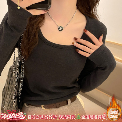 黑色辣妹纯欲加厚打底衫