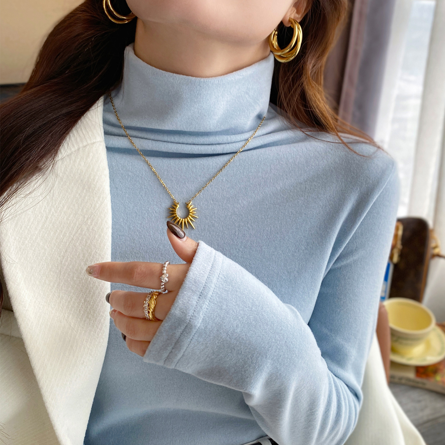 高领打底衫内搭女2025冬装新款