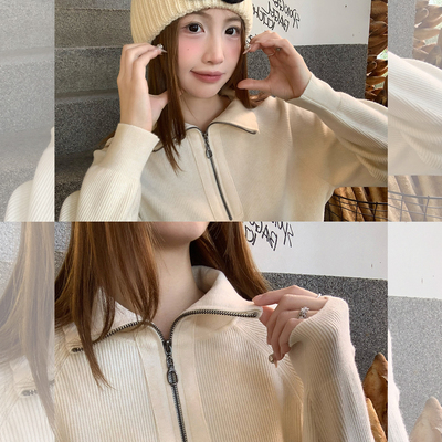 【气质穿搭】白色高领针织打底衫