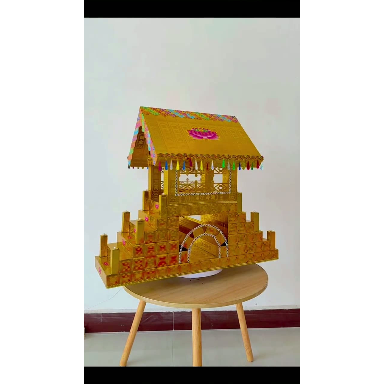 金桥银桥一对成品五七七七金银桥手工纸扎金桥银桥祭祖60天渡船图片