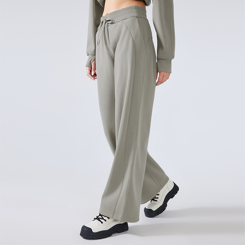 辣妈丁丁 秋冬加绒高腰宽松休闲阔腿裤外穿百搭保暖加厚运动卫裤,运动服/休闲服装,运动长裤,淘宝优惠券,粉丝福利购,淘宝优惠卷